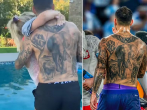 近日帕雷德斯抱旺達跳入泳池的視頻瘋傳，實際為5年前巴黎的聚會