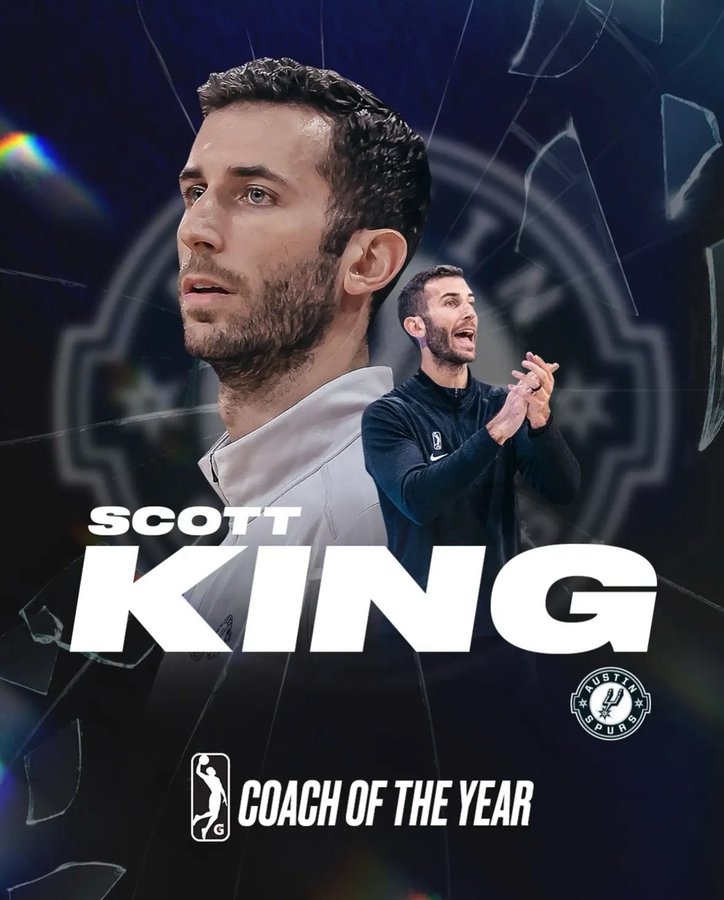 Scotto：馬刺將G聯(lián)盟年度最佳教練斯科特-金升級為助理教練