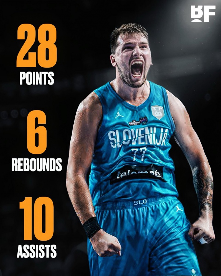 熱身賽斯洛文尼亞93-81英國結(jié)束4連敗 東契奇攬28分6板10助3斷1帽