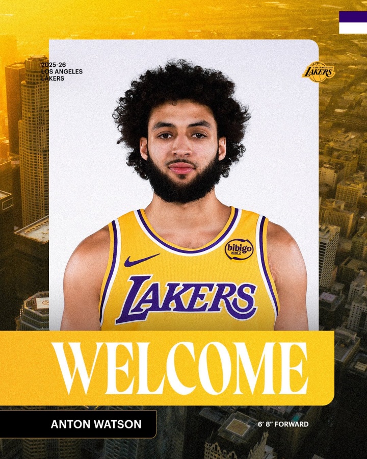 訓(xùn)練營合同！湖人官宣簽下前鋒安東-沃特森 后衛(wèi)內(nèi)特-威廉姆斯