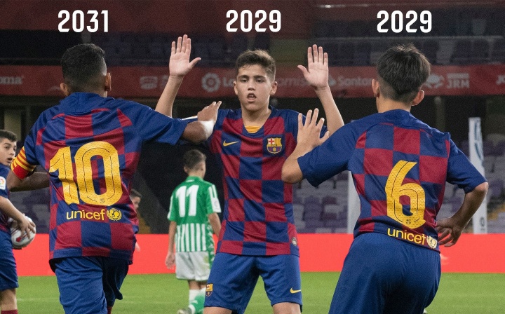 紅藍(lán)未來！拉瑪西亞18歲三杰：亞馬爾2031，庫巴西+伯納爾2029