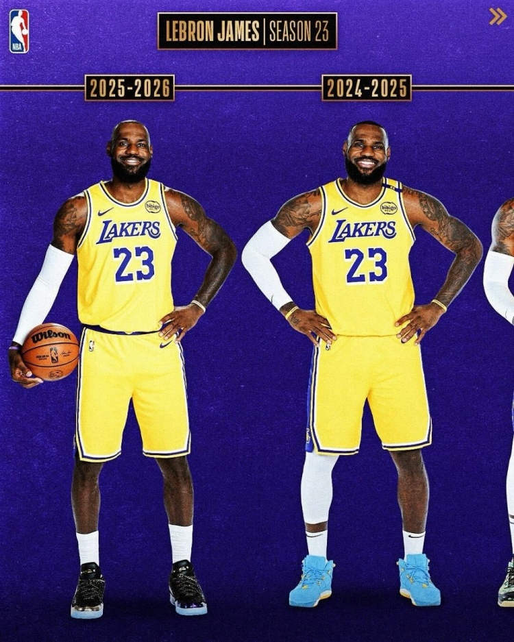 從青澀少年→四旬老漢！NBA官方曬詹姆斯23個媒體日變化