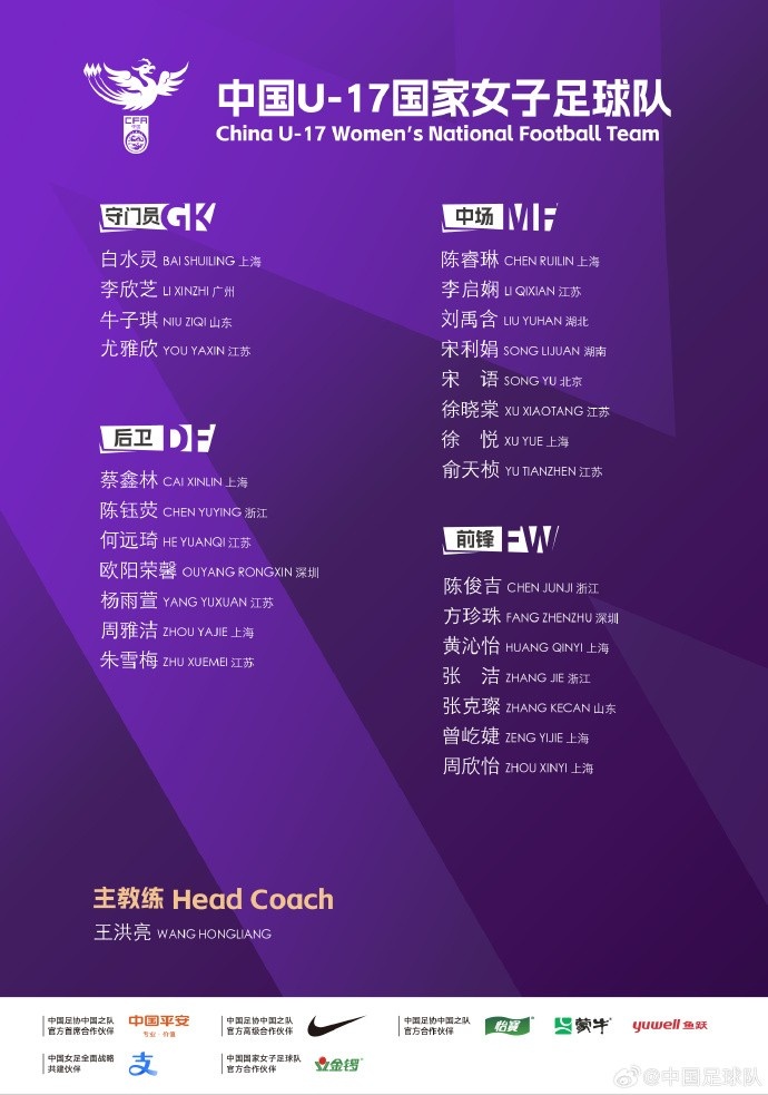 U17女足將在摩洛哥組織第七期集訓(xùn)，并參加U17女足世界杯
