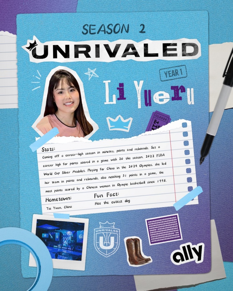 一月份開打！三人籃球聯(lián)賽Unrivaled官宣李月汝加盟！